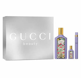 Gucci Flora Gorgeous Magnolia zestaw woda perfumowana spray 100ml + woda perfumowana spray 10ml + miniatura wody perfumowanej 5ml