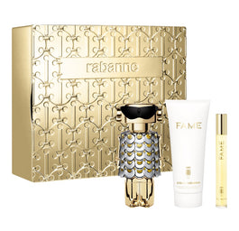 Paco Rabanne Fame zestaw woda perfumowana spray 80ml + woda perfumowana spray 10ml + balsam do ciała 100ml