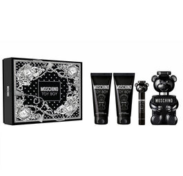 Moschino Toy Boy zestaw woda perfumowana spray 100ml + woda perfumowana spray 10ml + żel pod prysznic 100ml + balsam po goleniu 100ml