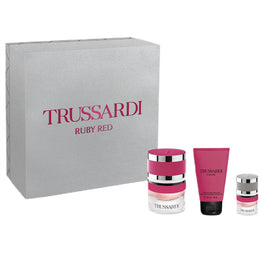 Trussardi Ruby Red zestaw woda perfumowana spray 30ml + miniatura wody perfumowanej 7ml + balsam do ciała 30ml