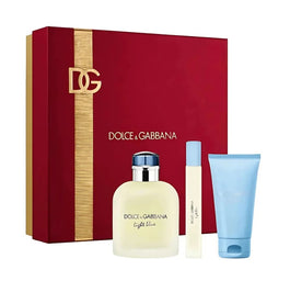 Dolce & Gabbana Light Blue Pour Homme zestaw woda toaletowa spray 125ml + żel pod prysznic 50ml + miniatura wody toaletowej 10ml
