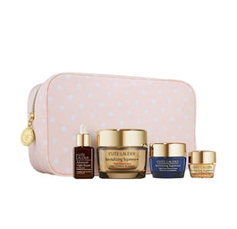 Estée Lauder Supreme Mother's Day zestaw Revitalizing Supreme+ krem do twarzy 50ml + balsam pod oczy 5ml + krem do twarzy na noc 15ml + Advanced Night Repair serum do twarzy 15ml + kosmetyczka