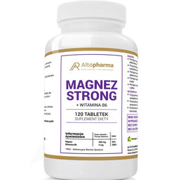 AltoPharma Magnez Strong Witamina B6 suplement diety 120 tabletek