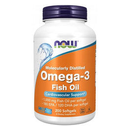 Now Foods Omega3 Fish Oil suplement diety 200 kapsułek