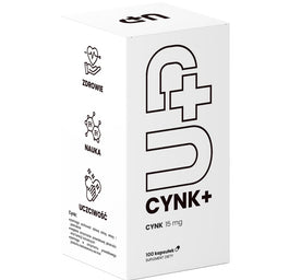UP Health Pharma Cynk+ 15mg suplement diety 100 kapsułek