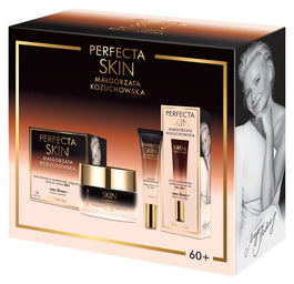 Perfecta Skin Małgorzata Kożuchowska 60+ zestaw przeciwzmarszczkowy krem na dzień i na noc 50ml + liftingująco-rozświetlający krem pod oczy i na powieki 15ml