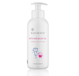 Naturativ Bath and Body Oli For Babies and Newborns oliwka do ciała i kąpieli dla niemowląt i dzieci 250ml
