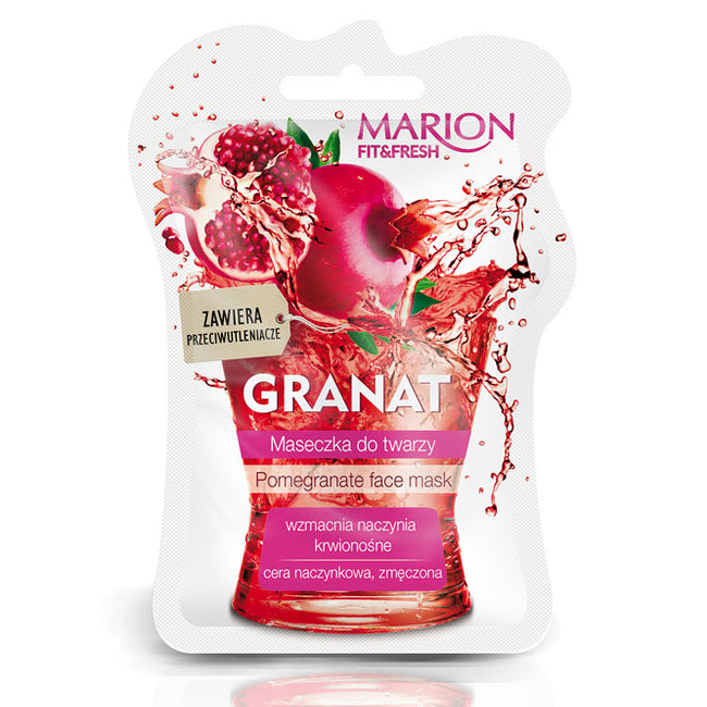 Marion Fit&Fresh Face Mask maseczka do twarzy wzmocnienie naczyń krwionośnych Granat 7.5ml