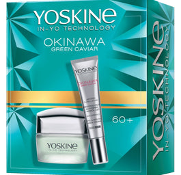 Yoskine Okinawa Green Caviar zestaw krem do twarzy na dzień i na noc 60+ 50ml + krem pod oczy na powieki i wokół ust 15ml