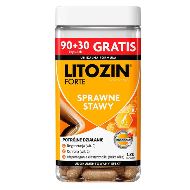 Litozin Forte sprawne stawy suplement diety 120 kapsułek