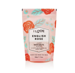 I Love Scented Bath Salts kojąco-relaksująca sól do kąpieli English Rose 500g