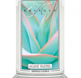 Kringle Candle Duża świeca zapachowa z dwoma knotami Agave Pastel 623g