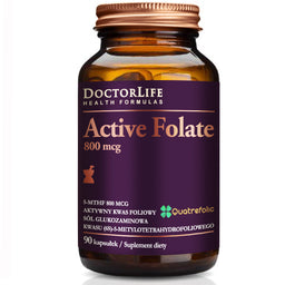 Doctor Life Active Folate aktywny kwas foliowy 800mcg suplement diety 90 kapsułek