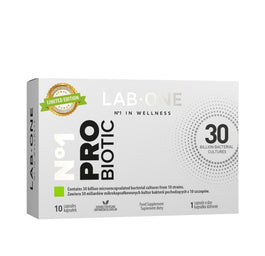 LAB ONE N°1 ProBiotic suplement diety wspomagający działanie mikroflory bakteryjnej jelit 10 kapsułek