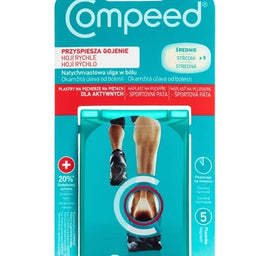 Compeed Plastry na pęcherze na piętach dla aktywnych Średnie 5szt.