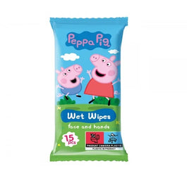 Peppa Pig Chusteczki nawilżane do twarzy i rąk Truskawka 15szt.