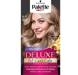 Palette Deluxe Oil-Care Color farba do włosów trwale koloryzująca z mikroolejkami  9-11 Chłodny Lekki Różany Blond