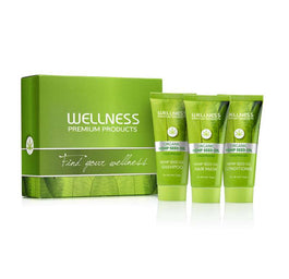 Wellness Cannabis Hemp Seed Oil Travel Kit zestaw szampon do włosów 50ml + maska do włosów 50ml + odżywka do włosów 50ml
