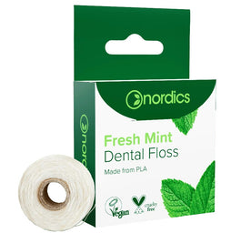 Nordics Dental Floss nić dentystyczna ze skrobi kukurydzianej Świeży Mentol 50m