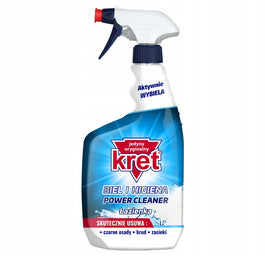 Kret Power Cleaner Biel i Higiena płyn do czyszczenia łazienki 620ml