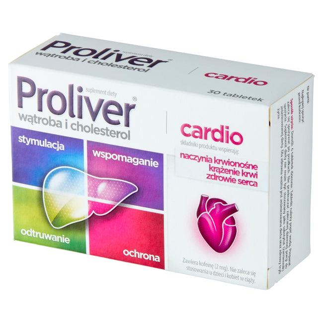 Proliver Cardio suplement diety wspomagający pracę wątroby 30 tabletek