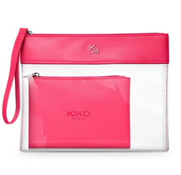 KIKO Milano Transparent Beauty Case przezroczysta kosmetyczka z wewnętrzną saszetką 002 Fuchsia
