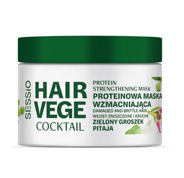 Sessio Hair Vege Cocktail proteinowa maska wzmacniająca Zielony Groszek i Pitaja 250g