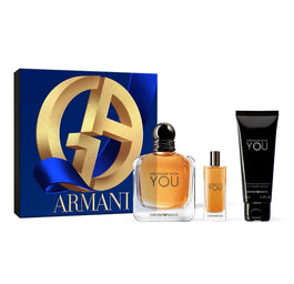 Giorgio Armani Stronger With You zestaw woda toaletowa spray 100ml + woda toaletowa 15ml + żel pod prysznic 75ml