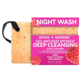 Biovene Night Wash głęboko oczyszczająca gąbka z retinolem i żelem malinowym 75g