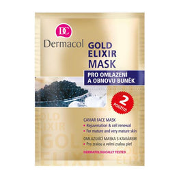 Dermacol Gold Elixir Caviar Face Mask maseczka do twarzy z kawiorem 2x8g