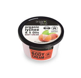 Organic Shop Pink Lychee Body Cream odżywczy krem do ciała Lychee & 5 Oils 250ml