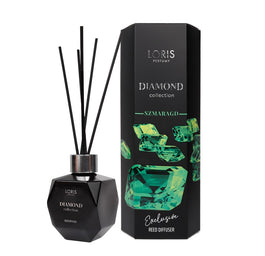 LORIS Diamond Exclusive Reed Diffuser dyfuzor zapachowy z patyczkami Szmaragd 110ml