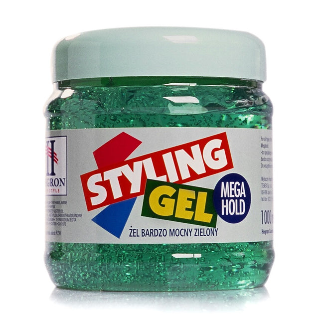 Hegron Styling Gel Mega Hold żel do stylizacji włosów Zielony 1000ml