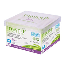 Masmi Natural Cotton patyczki higieniczne do uszu z organicznej bawełny dla dzieci 56szt