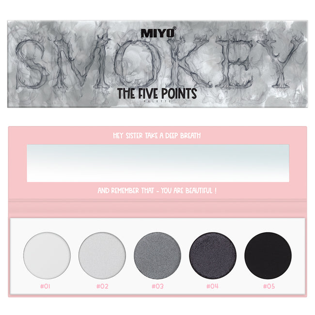MIYO The Five Points Palette paleta cieni do powiek Smokey 6.5g