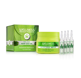 Wellness Organic Hemp Seed Oil Intensive Hair Mask intensywnie regenerująca maska do włosów 500ml + ampułki 4szt