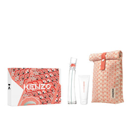 Kenzo Flower by Kenzo zestaw woda toaletowa spray 50ml + mleczko do ciała 75ml + kosmetyczka