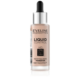 Eveline Cosmetics Liquid Control HD Long Lasting Formula 24H podkład do twarzy z dropperem 020 Rose Beige 32ml