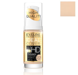 Eveline Cosmetics Ideal Cover Full HD matujący podkład kryjący SPF10 201 Ivory 30ml