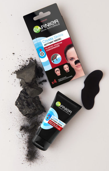 Garnier Czysta Skóra Aktywny Węgiel plastry przeciw zaskórnikom 4szt