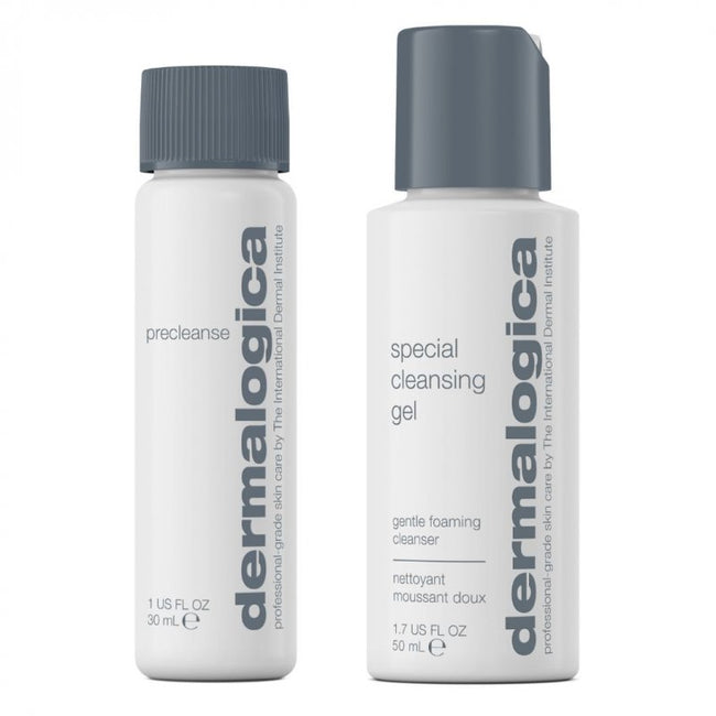 Dermalogica The Go-Anywhere Clean Skin Set zestaw lekki olejek oczyszczający 30ml + delikatny żel do mycia twarzy 50ml