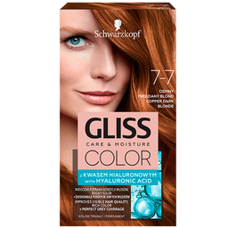 Gliss Color Care & Moisture farba do włosów 7-7 Ciemny Miedziany Blond