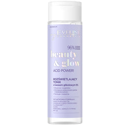 Eveline Cosmetics Beauty & Glow rozświetlający tonik z kwasem glikolowym 5% 200ml