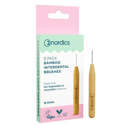 Nordics Bamboo Interdental Brushes bambusowe szczoteczki do czyszczenia przestrzeni międzyzębowej 0.4mm 8szt.