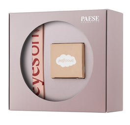 Paese Merry Look zestaw Puff Cloud puder pod oczy 5.3g + Eyes On tusz dający efekt foxy eye 8ml