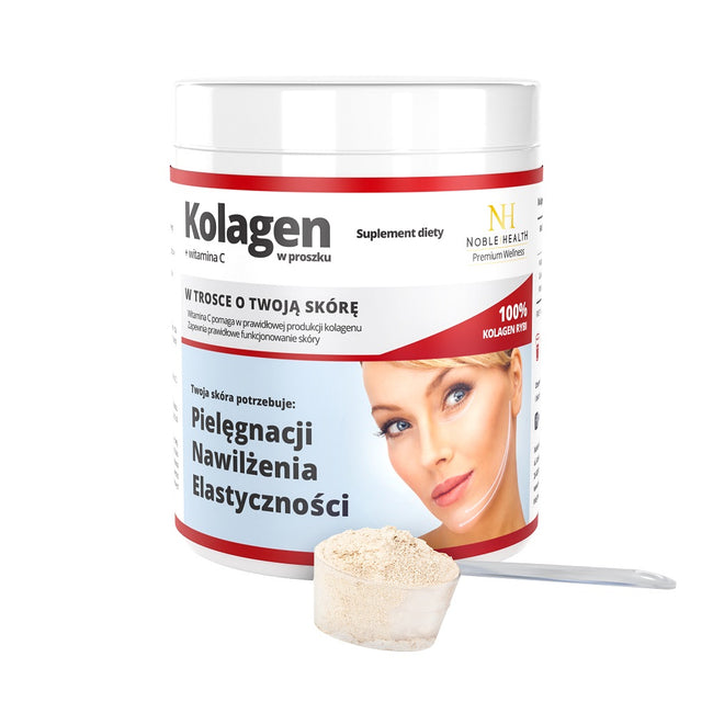 Noble Health Kolagen rybi w proszku + witamina C 100g