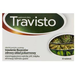 Travisto Suplement diety wspierający trawienie tłuszczów i zdrowy układ pokarmowy 30 tabletek