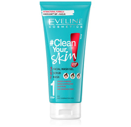 Eveline Cosmetics Clean Your Skin 3w1 żel do mycia twarzy + peeling + maska 200ml