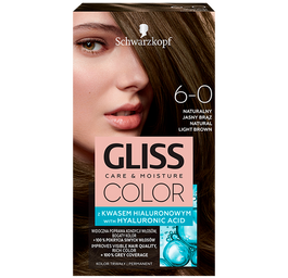 Gliss Color Care & Moisture farba do włosów 6-0 Naturalny Jasny Brąz