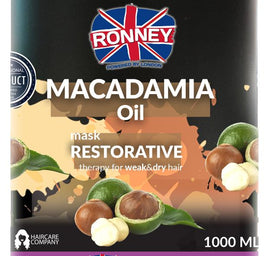 Ronney Macadamia Oil Professional Mask Restorative wzmacniająca maska do włosów suchych i osłabionych 1000ml